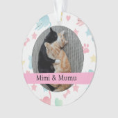 Personalized Ornament – Mimi & Mumu Cats オーナメント (正面)