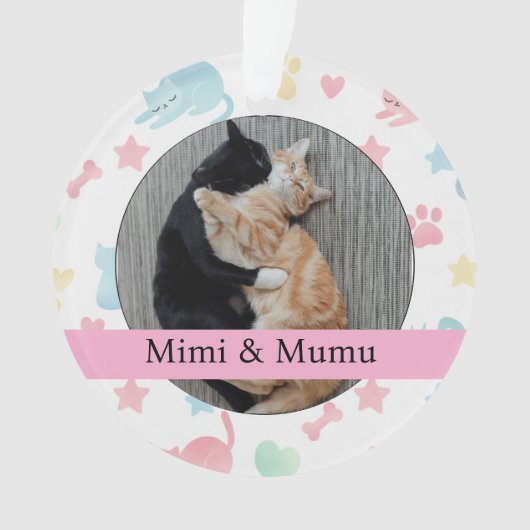 Personalized Ornament – Mimi & Mumu Cats オーナメント (正面)