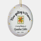 Personalized Ornament | Quilter "In Memory" セラミックオーナメント (右)