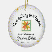 Personalized Ornament | Quilter "In Memory" セラミックオーナメント (左)