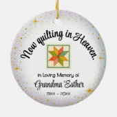 Personalized Ornament | Quilter "In Memory" セラミックオーナメント (裏面)