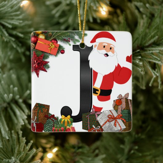 Personalized Ornament with Letter セラミックオーナメント (ツリー)