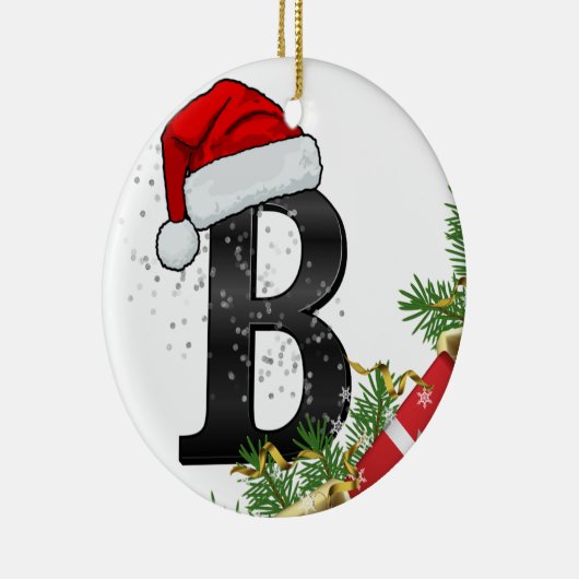 Personalized Ornament with Letter セラミックオーナメント (右)