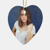 Personalized Ornament with Photo & Custom Message セラミックオーナメント (左)