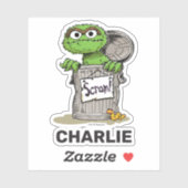 Personalized Oscar the Grouch Scram シール (シート)