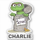 Personalized Oscar the Grouch Scram シール (正面)