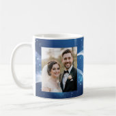 Personalized Our 1st Christmas Photo Mug コーヒーマグカップ (左)