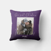 Personalized Our First Christmas as Mr. and Mrs. クッション (裏面)