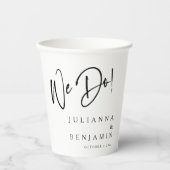 Personalized Outdoor Engagement Party Black White 紙コップ (正面)