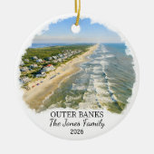 Personalized Outer Banks Ornament, North Carolina セラミックオーナメント (正面)