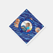 Personalized Outer Space Galaxy Birthday スタンダードカクテルナプキン (角)