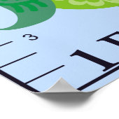 Personalized owls Growth Chart ポスター (角)