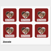 Personalized Own Couple Photo Love Sticker/Label  スクエアシール (シート)