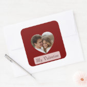 Personalized Own Couple Photo Love Sticker/Label  スクエアシール (封筒)
