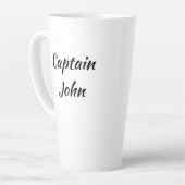 Personalized Oyster Fisherman's Latte Mug カフェラテマグ (左アングル)