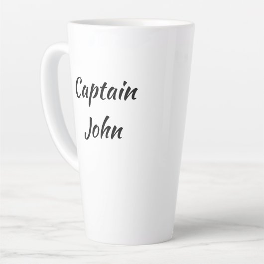 Personalized Oyster Fisherman's Latte Mug カフェラテマグ (左アングル)