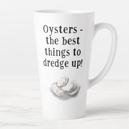 Personalized Oyster Fisherman's Latte Mug カフェラテマグ (右)