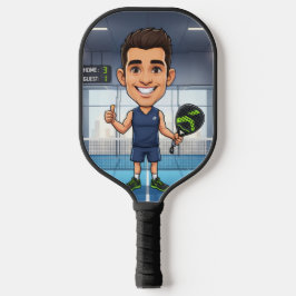 Personalized Paddle/Pickleball Player Caricature ピックルボールラケット