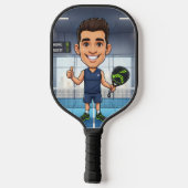 Personalized Paddle/Pickleball Player Caricature ピックルボールラケット (裏面)
