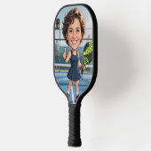 Personalized Paddle/Pickleball Star Caricature ピックルボールラケット (左)
