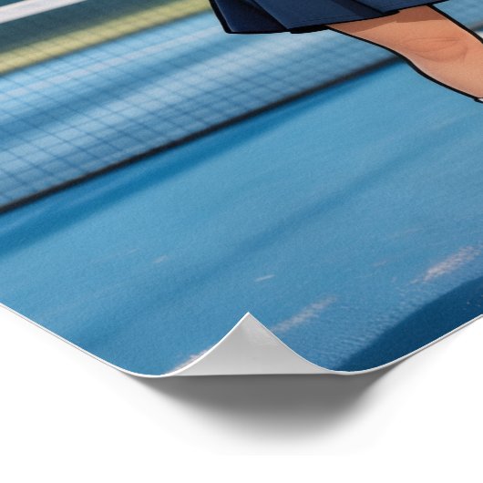 Personalized Paddle/Pickleball Star Caricature Art ポスター (角)