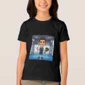 Personalized Paddle Player Cartoon Caricature トライブレンドＴシャツ (正面)