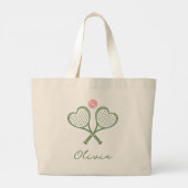 Personalized Padel Tote Bag Custom Name ラージトートバッグ (裏面)
