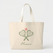 Personalized Padel Tote Bag Custom Name ラージトートバッグ (正面)