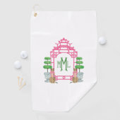 Personalized Pagoda Monogram iPhone 16 tough case ゴルフタオル (インサイチュ)