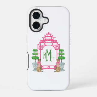 Personalized Pagoda Monogram iPhone 16 tough case iPhone 16ケース