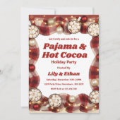 Personalized Pajama & Hot Cocoa Christmas Party 招待状 (正面)