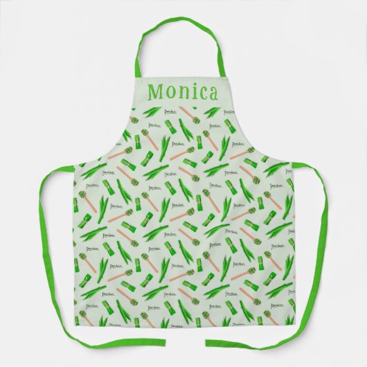 Personalized Pandan Leaf Apron  エプロン (正面)
