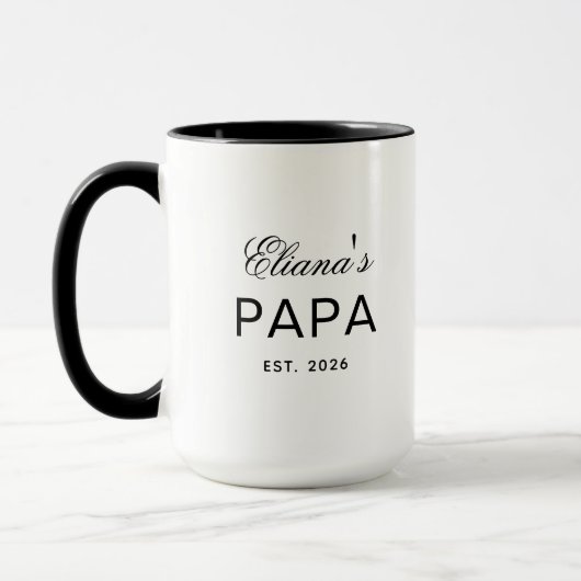 Personalized Papa Combo Mug Custom Text Gift Desig マグカップ (左)