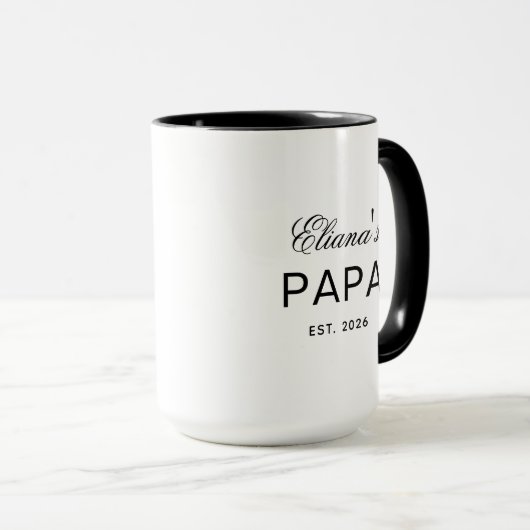 Personalized Papa Combo Mug Custom Text Gift Desig マグカップ (正面右)