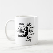 Personalized Papa mug, Custom Fathers Day mug コーヒーマグカップ (左)