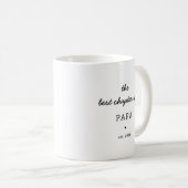 Personalized Papa Mug New Grandpa Gift コーヒーマグカップ (正面右)