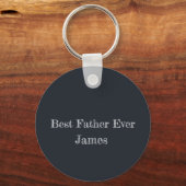 Personalized Papa Wolf Nature Silhouette キーホルダー (裏面)