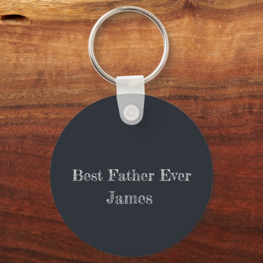 Personalized Papa Wolf Nature Silhouette キーホルダー (裏面)