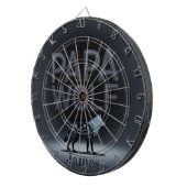 Personalized Papa Wolf Nature Silhouette ダーツボード (正面右)