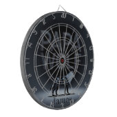 Personalized Papa Wolf Nature Silhouette ダーツボード (正面左)