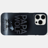 Personalized Papa Wolf Nature Silhouette Case-Mate iPhoneケース (裏面 (横))