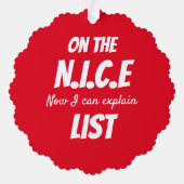 Personalized Paper Christmas Ornament  オーナメントカード (裏面)