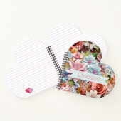 Personalized Paper Flowers spiral bound heart ノートブック (内部)