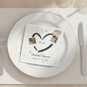 Personalized Paper Napkins with Two Photos, Name スタンダードランチョンナプキン