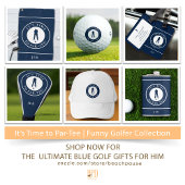 Personalized Par Tee Golfer Monogram Blue Men's ゴルフヘッドカバー