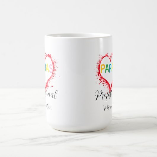 Personalized paraprofessional educator teacher コーヒーマグカップ (中央)