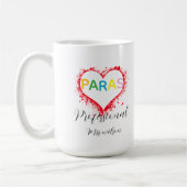 Personalized paraprofessional educator teacher コーヒーマグカップ (左)