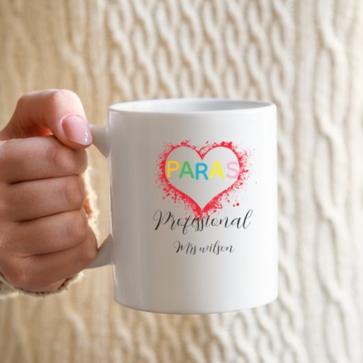 Personalized paraprofessional educator teacher コーヒーマグカップ