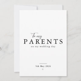 Personalized Parents Wedding Day Thank You Card 招待状