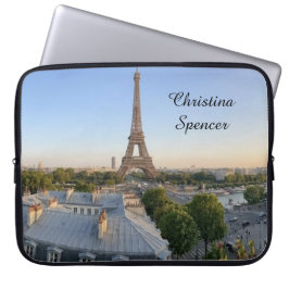 Personalized Paris City Skyline  ラップトップスリーブ